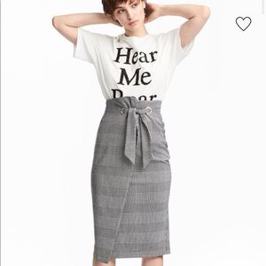 HM Houndstooth Patterned Skirt